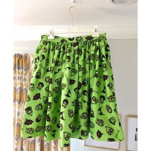 Pin Up Girl Deadly Dames Skirt in Monster